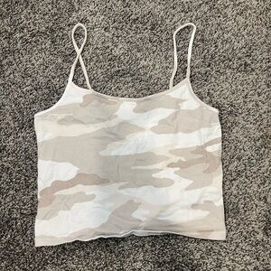 American Eagle Outfitters Beige Camouflage Camisole